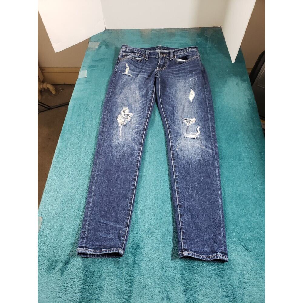Lucky Brand Blue Distressed Boyfriend Jeans